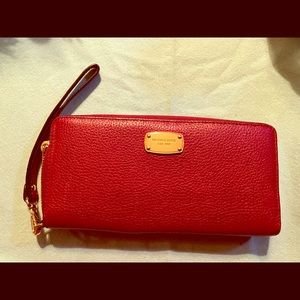 Red Michael Kors Wristlet/Wallet